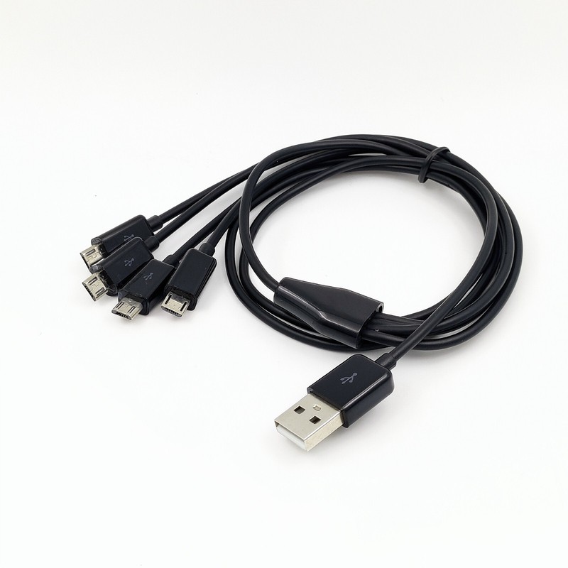1meter 3ft USB A Male to 4 x Micro USB 5 Pin Male Splitter Charging Data Cable gallery