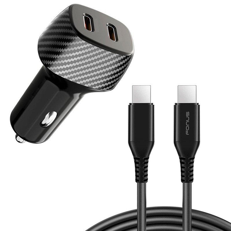 For Galaxy Tab S7/S9/S10/FE/Plus – Fast PD Car Charger 60W