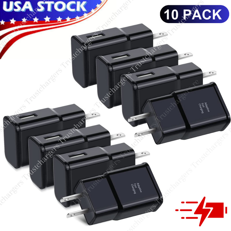 10Pack USB Fast Wall Charger AC Power Adapter Charging Block For Samsung Android