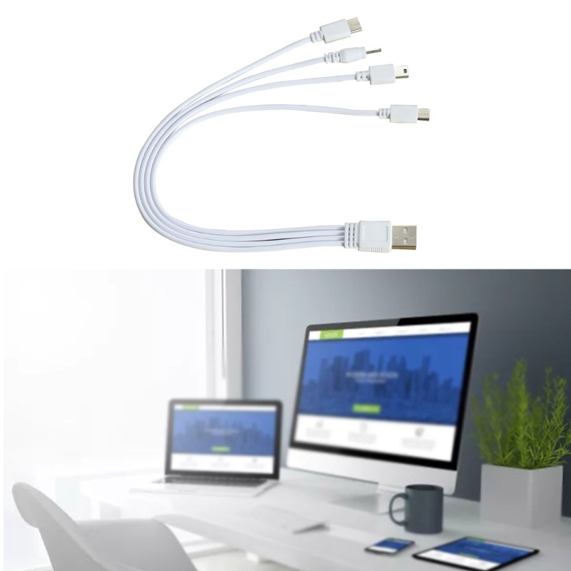 Versatile USB Charging Cable 4 in 1 Cable for Smartphones Tablets & Accessories gallery