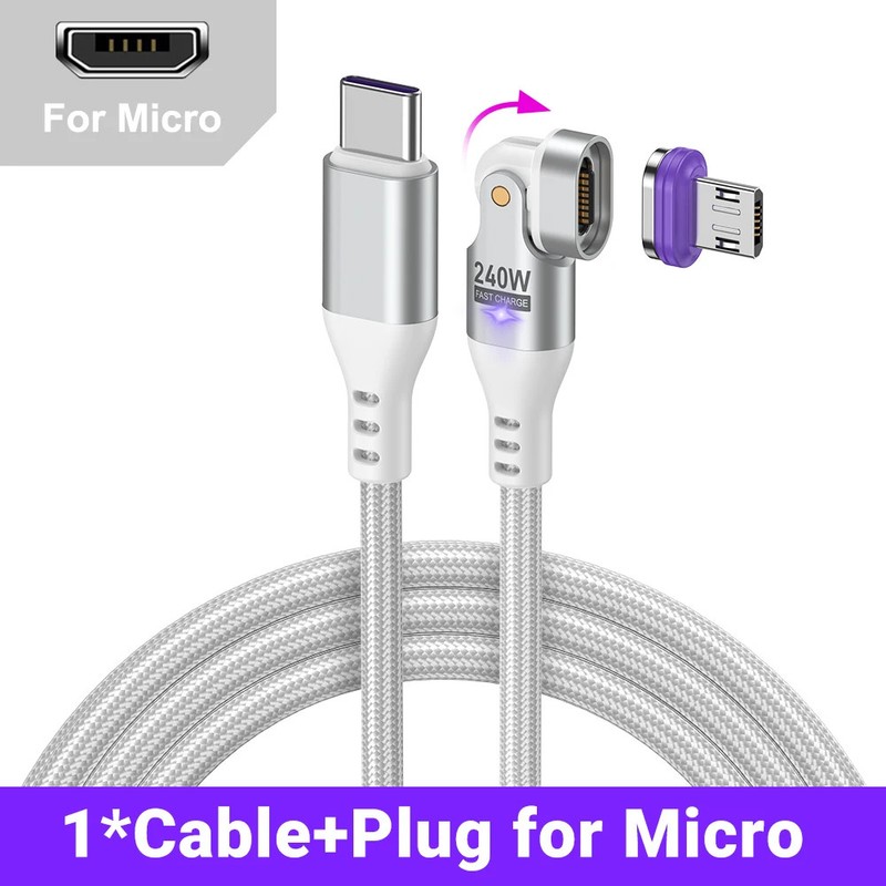 AUFU 240W Magnetic USB C to C Cable 5A PD Fast Charge for MacBook Pro iPhone 15 gallery