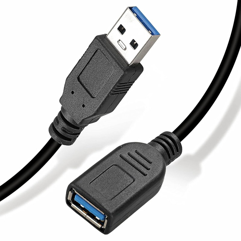 4 Pack 15cm Short USB 3.0 Male A to Female A Extension Cable 5GBps Black gallery