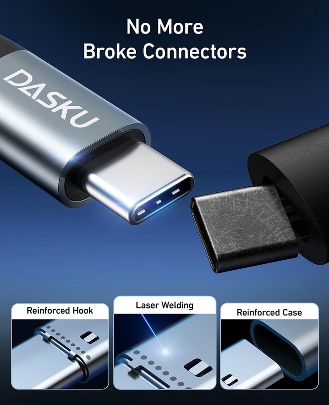 15FT USB to USB C Cable, Extra Long 3A Fast Charging, Durable Nylon Braided Cord gallery