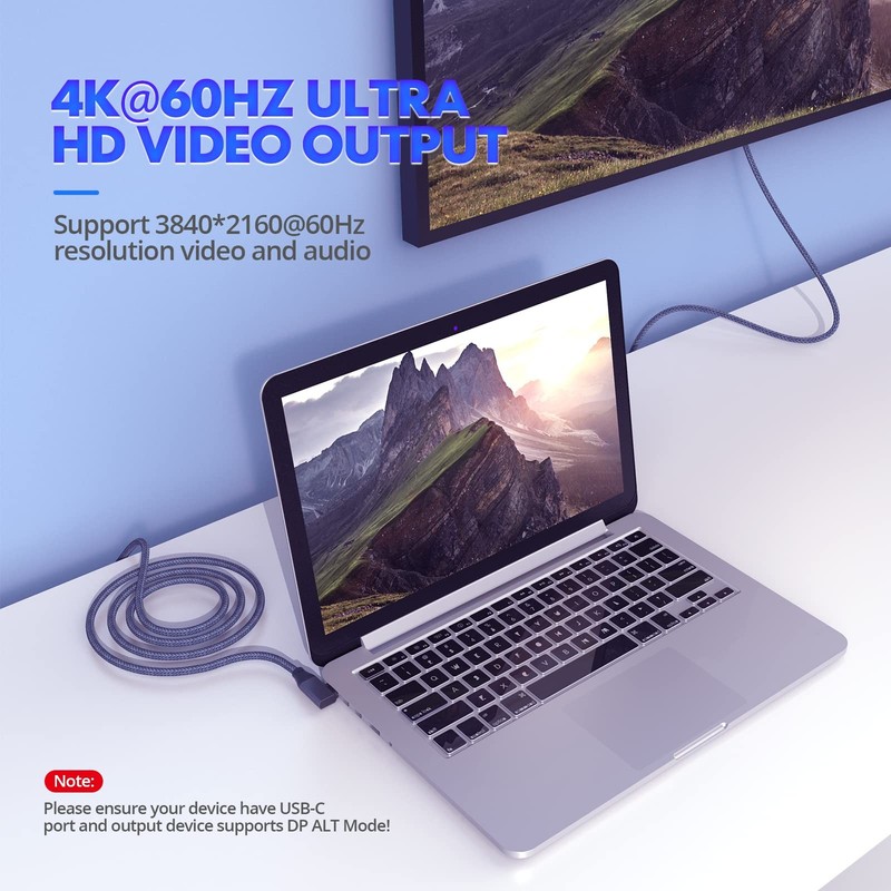 USB C Right Angle Cable 100W 6 inch 2Pack, 0.5ft 4K Video Short USBC to USBC 3.2 gallery