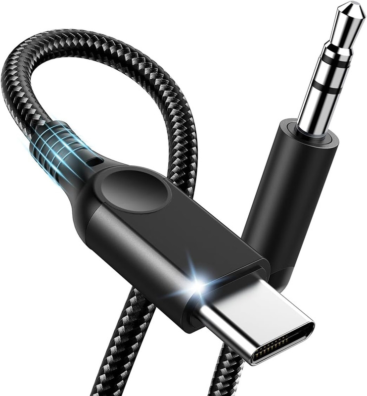 Aux to USB C Audio Cable [4FT], Type C to 3.5Mm Aux Cord Hi-Fi DAC Headphone Jac gallery