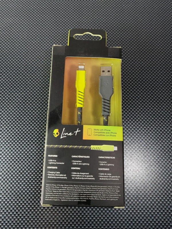 Skullcandy Line+ Braided Charging Cable USB-A To Apple 15W Rapid Charge 6 ft