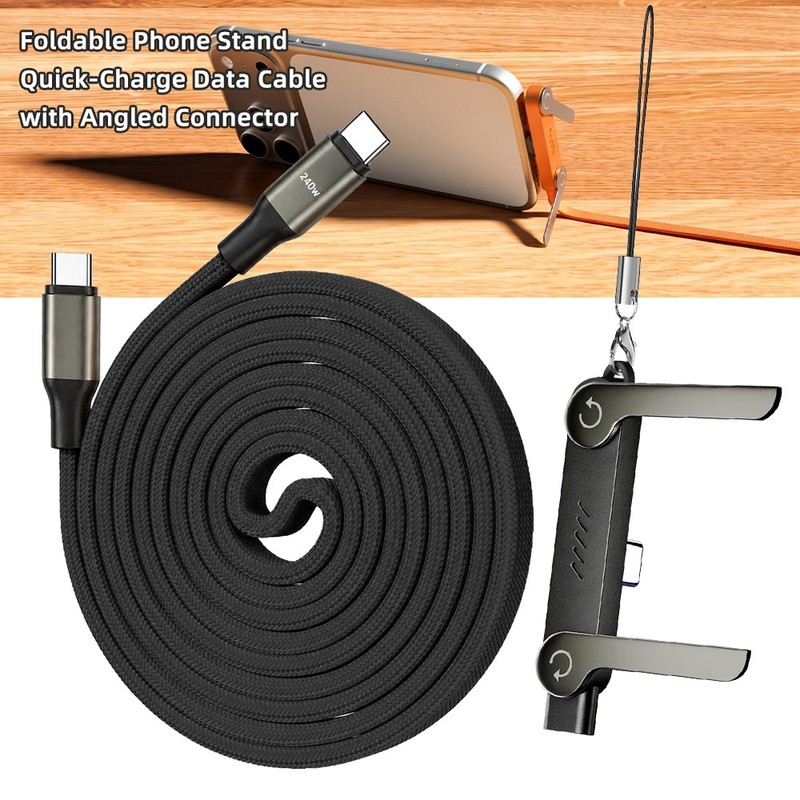 5 ft 240W Fast Charging Cable Invisible Phone Holder Stand Play While Charging
