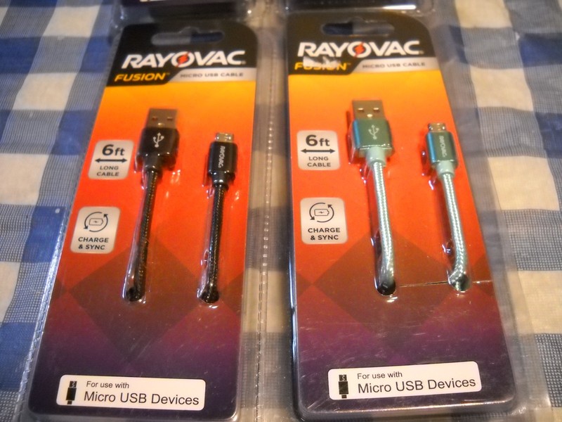 1-Rayovac Fusion Micro USB Charging Cables - 6ft Lavender (choose color) gallery