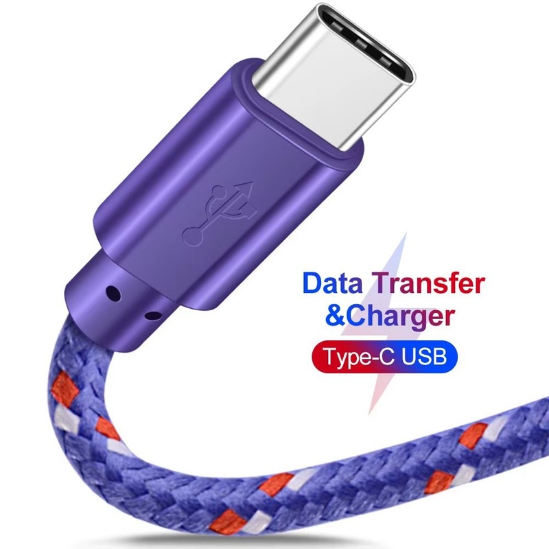 Braided USB-C Cable Fast Charging Data Sync Cord 1M 2M 3M for Samsung gallery