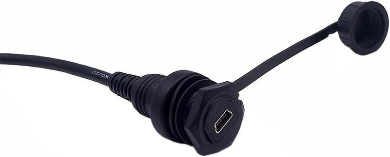 Mini USB 5 Pin Flush Mount Cable, 0.3 Meter Mini USB Male to Female Dashboard Pa gallery