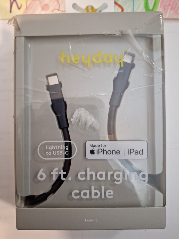 Heyday iPhone Charging Cable to USB-C Braided 6ft iPhone & iPad New gallery