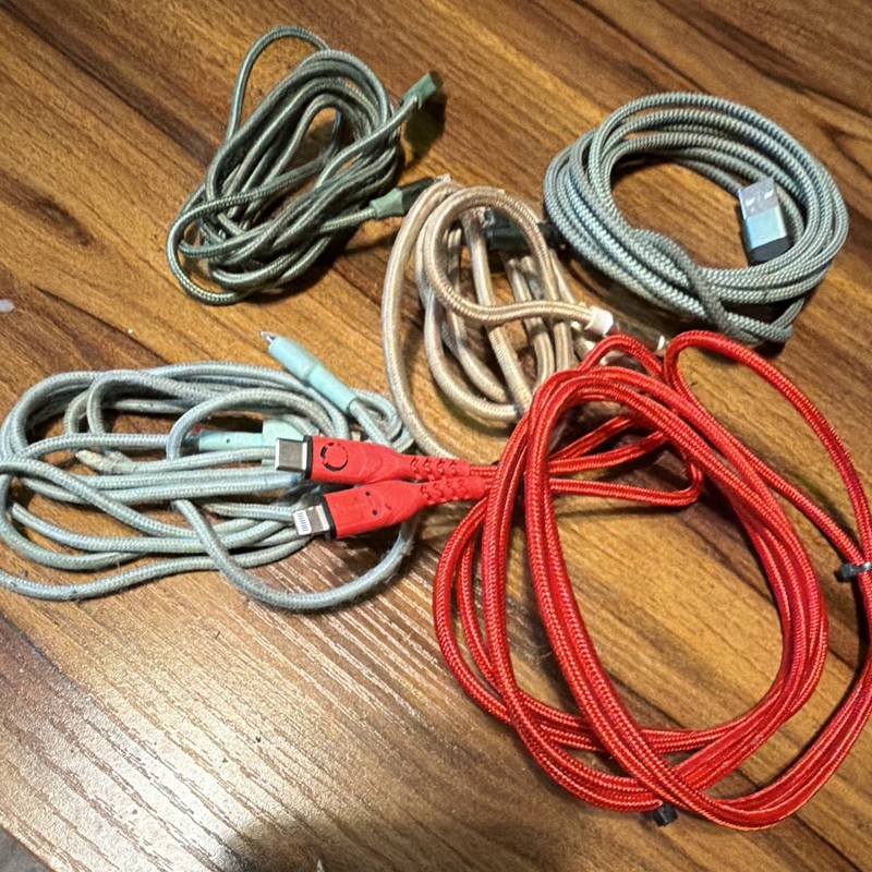 Lot Braided Charging Cables USB-A to Lghtning