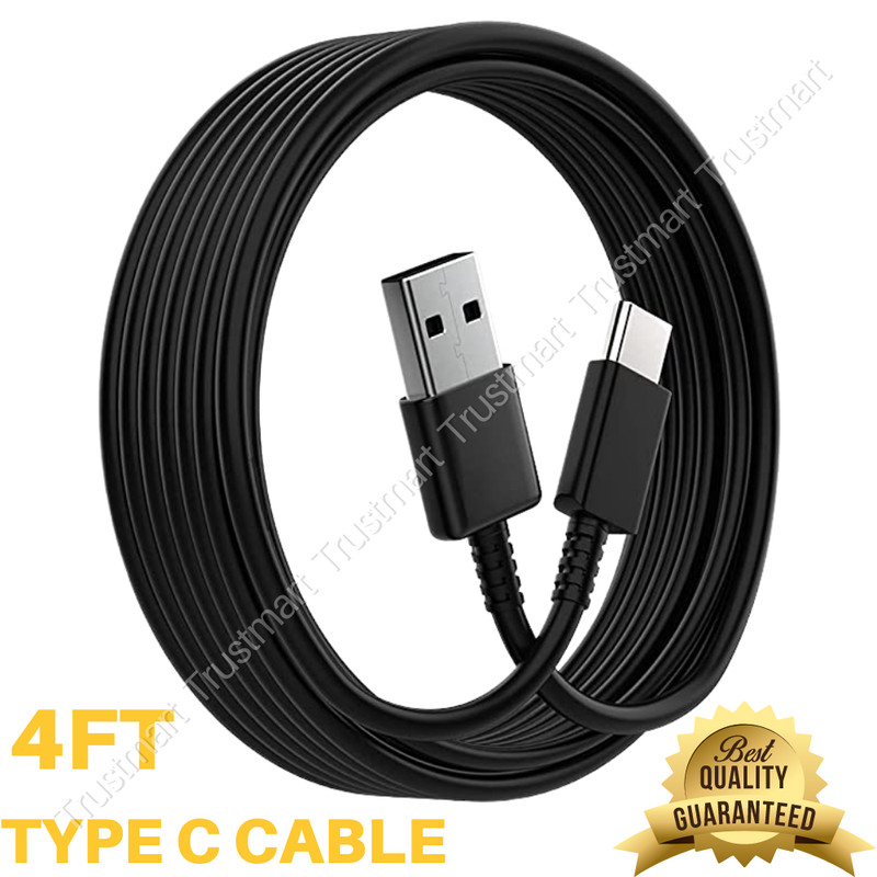 4ft USB Type C Cable Fast Charger For Samsung Galaxy S8 S9 S10 S20+ Note 9 10 20