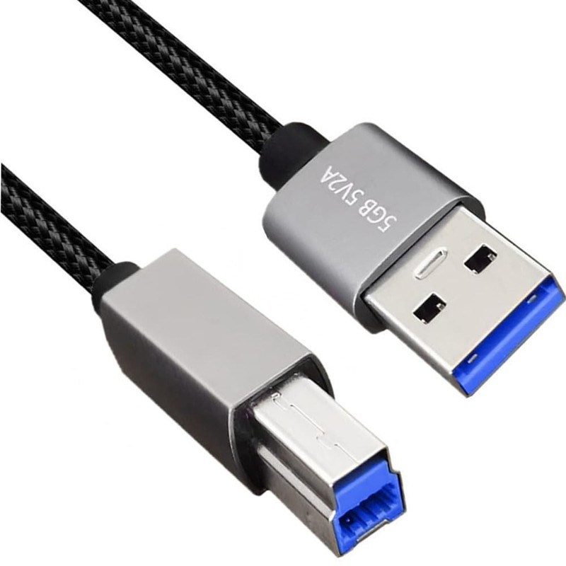 USB 3.0 A to B Cable Type A Male to B Male Scanner Printer Hub Cord 30cm