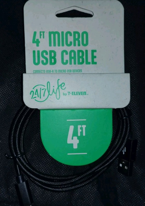 2 New Unused In Pkg 24/87 Life 4" Micro USB Android Charging Cables gallery