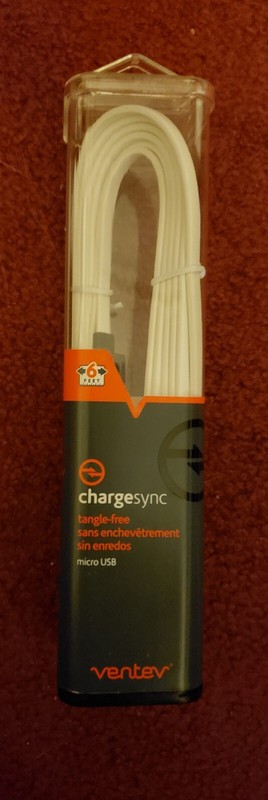 ChargeSync Micro Usb Cable 6-feet Long White New In Box gallery