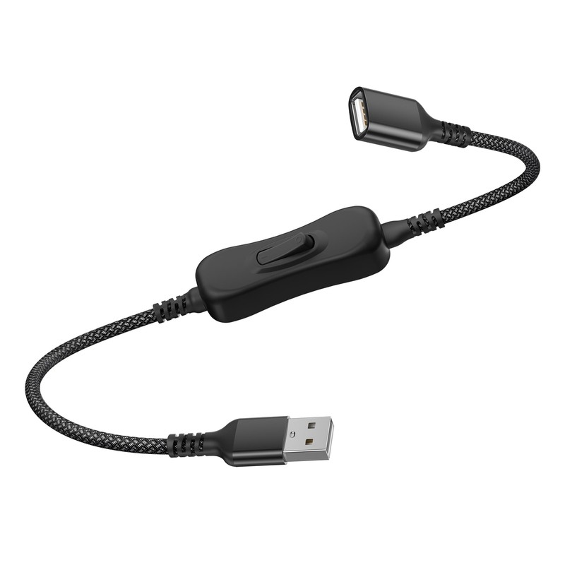 USB On Off Switch Cable for Carplay 1FTInline USB Power Switch USBA Male to F…