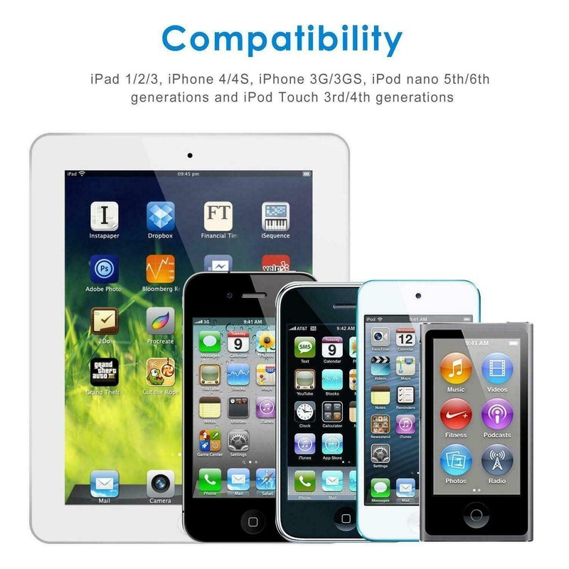 ⚡30Pin USB Data Sync Charger Cable Cord for iPhone 4S 4 3GS iPod Touch iPad 2 3 gallery