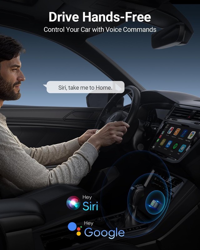 Mini Wireless CarPlay Adapter for Carplay and Android Auto 2-in-1 Mini USB De... gallery