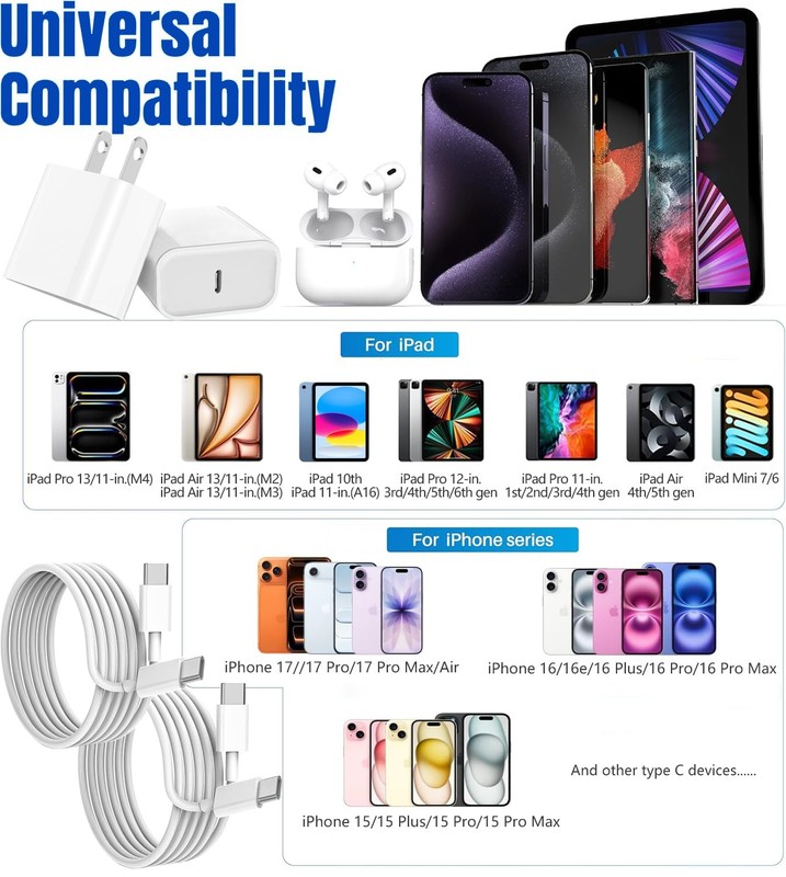 Fast iPad Charger,iPad Charger Fast Charging 2Pack Wall Chargers Plug Adapter... gallery