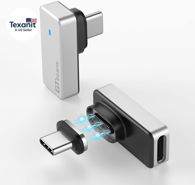 USB C Magnetic Adapter 24Pin, (2 Pack) Type C Connector Support PD 240W Fast Cha gallery