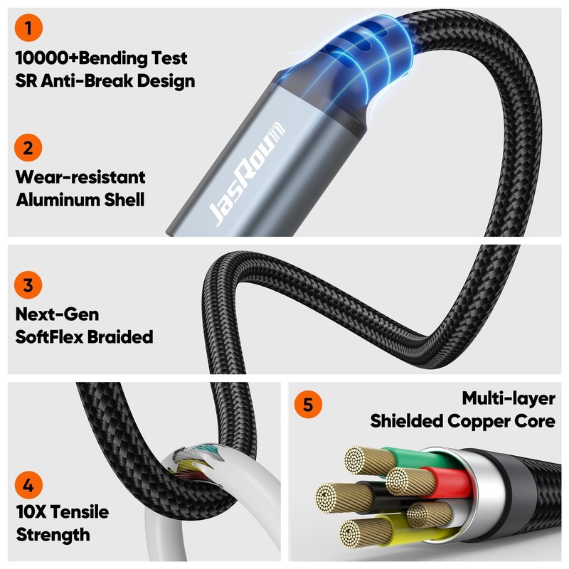 15 ft USB C Cable Fast Charging 100W, Extra Long USBC to TypeC Charger Cord 4... gallery