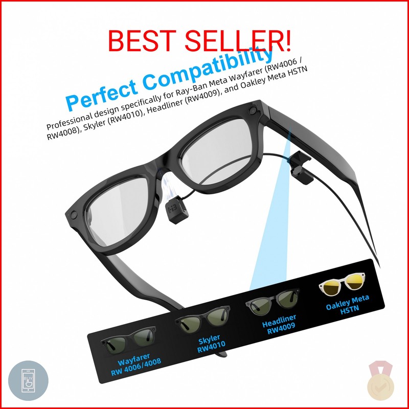 HIBLOKS USB-C Charging Cable for Ray-Ban Meta Wayfarer/Skyler (Gen 2) & Oakley M gallery