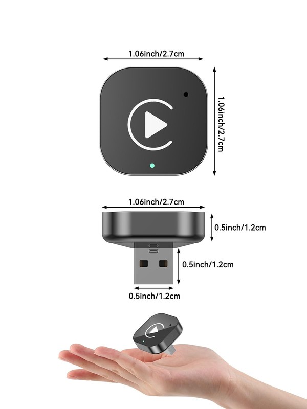 Wireless CarPlay & Android Auto Adapter, USB-A Plug-in Dongle, Converts Facto... gallery