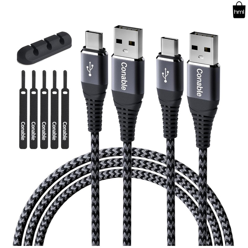 USB to USB C Cable 2Ft, 2-Pack USB a to Type C Charger Cord Fast Charging for Sa