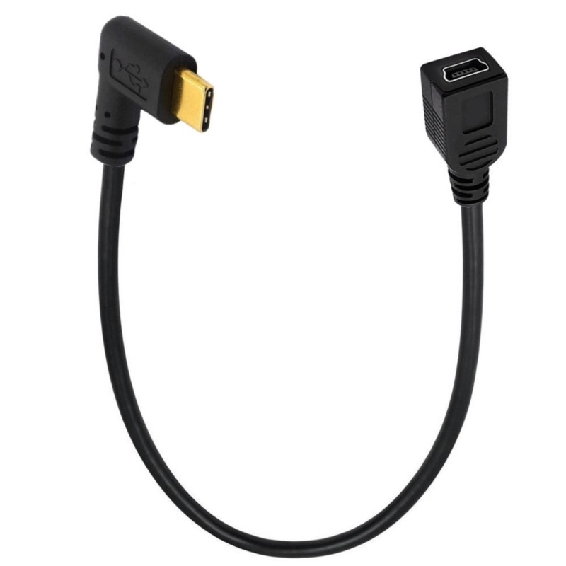 Flexible 90 Degree Type C 3.1 to Mini 5Pin USB Charging Connectors for Laptops gallery