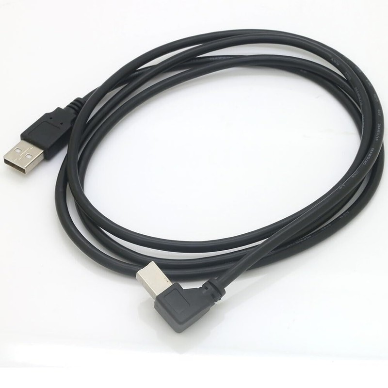 USB 2.0 Printer Cable 59" Right Angle USB A Male to B Male 4.9 Feet gallery