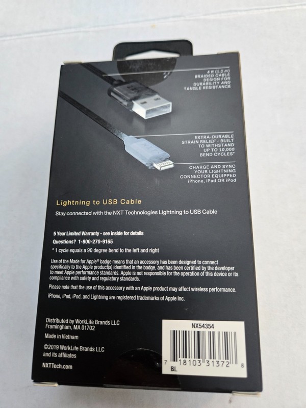 NXT Technologies Technologies 4 Ft. USB Cable Black NX54355 gallery