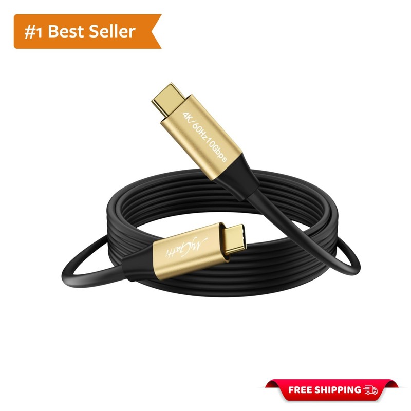 Super Long 15 FT USB Type C Cable – 10Gbps Transfer & Broad Compatibility