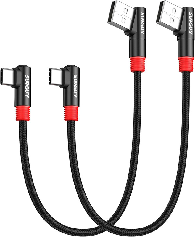 Right Angle USB C to a Cable 2Pack [1Ft/0.3M] 18W Short 90 Degree USB 2.0 USB... gallery