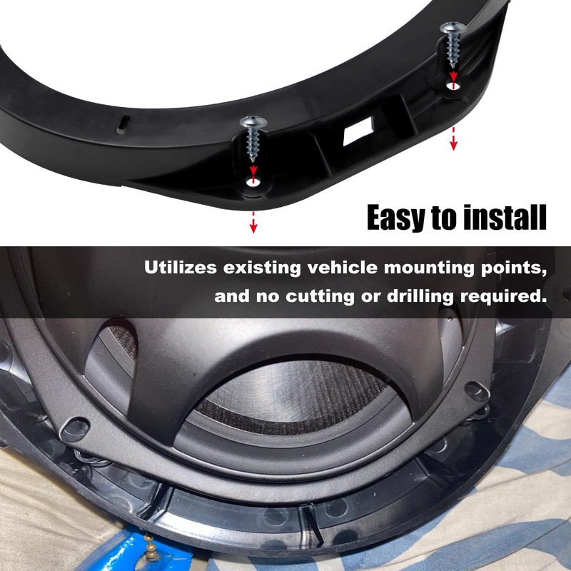 2PCS 6" x 9" Car Speaker Adapter Plates & Wire Connectors with Ford F150 2015... gallery