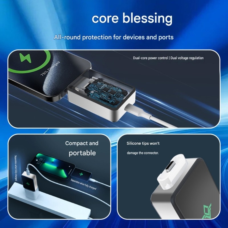 Type C Full Charge Pause Adapter, USB C Home and Travel Daily Use