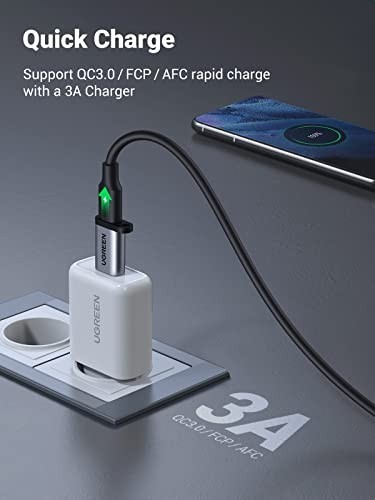 10Gbps USB C to USB A Adapter 2 Pack - Type C Charger Cable Converter for iPhone gallery