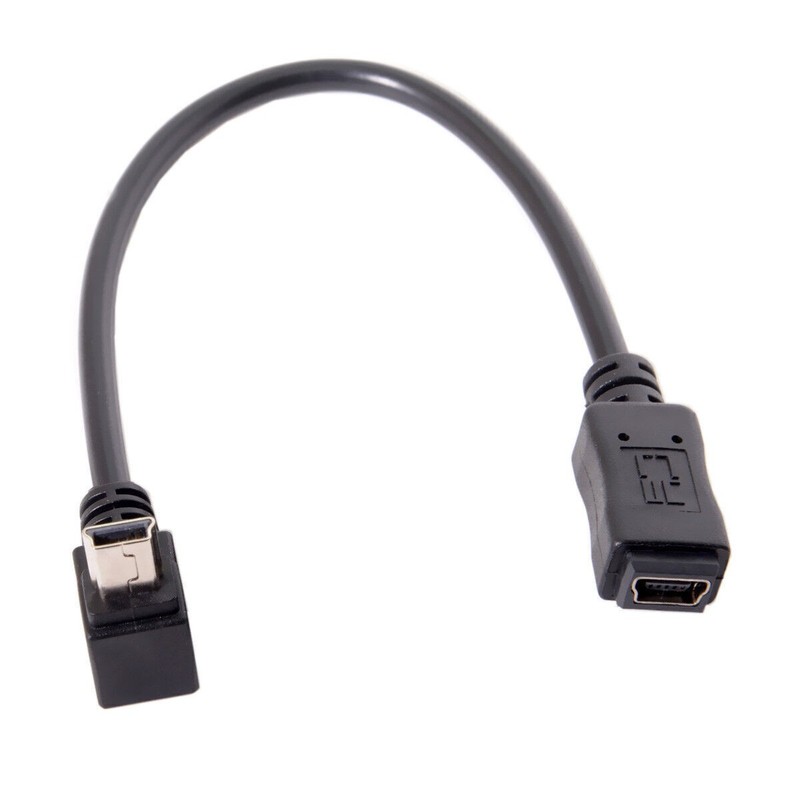 GPS Mini USB B TYPE 5P 90D Up Direct Angled Male to Female Extension Cable gallery