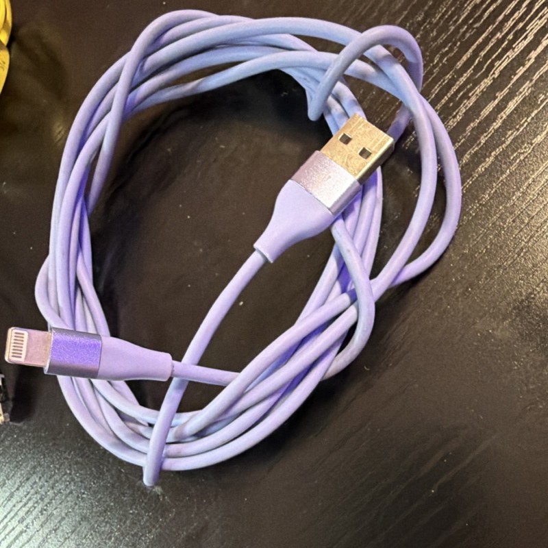 Purple Braided Nylon USB-A to Apple iPhone 4 total mixed lot gallery