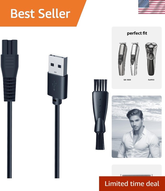 Replacement Charger Cable for SHPAVVER GK-1800/RS8993 – USB-A to DC 5V 1A Fast C