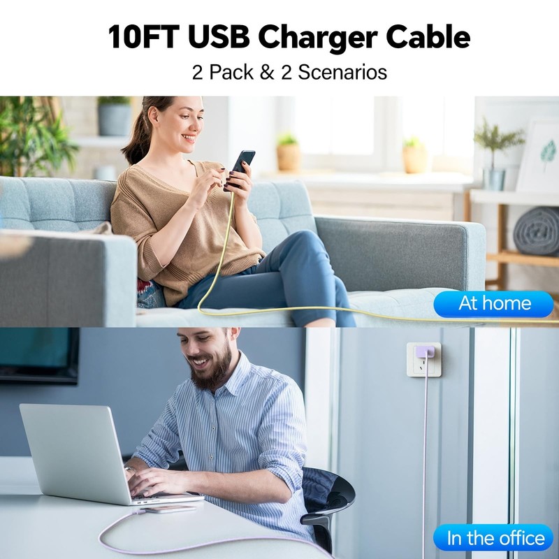 Phone Chager Fast Charging, 2Pack 10FT 20W USB C Charger Block, Fast Charging... gallery