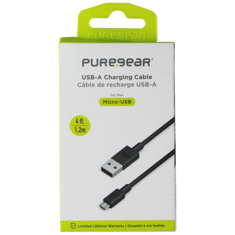 PureGear (4-ft) USB-A to Micro-USB Cable – Black