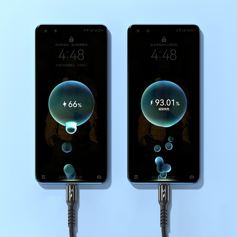 66W USB Charging Cable Nylon Weaving USB to Type C and USB 5Pin Splitter Wire gallery
