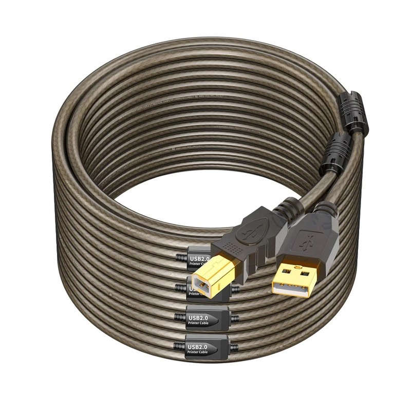 Printer Cable 150ft, USB 2.0 USB A to B Printer Cord, Scanner Cord, High Speed
