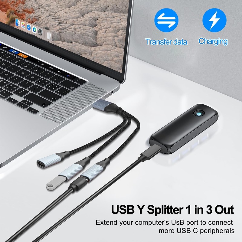 USB-Splitter Cable,USB 2.0 to USB--Multi-Port Data Cable,Short -3 in 1 Splitt... gallery
