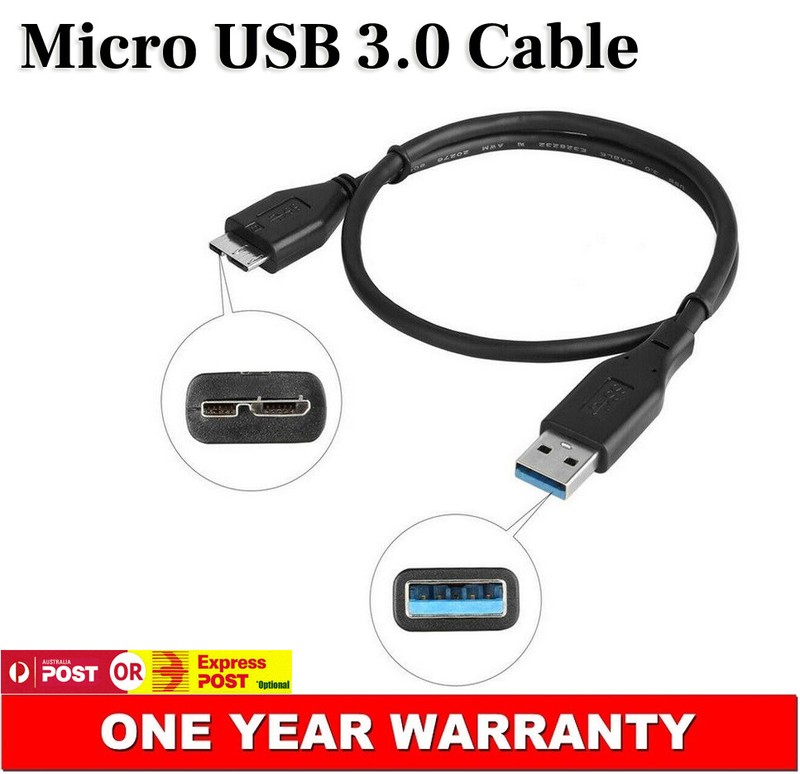 Micro USB 3.0 Data Sync Charger Cable Cord For Samsung Galaxy Note 3 S5 50CM AU