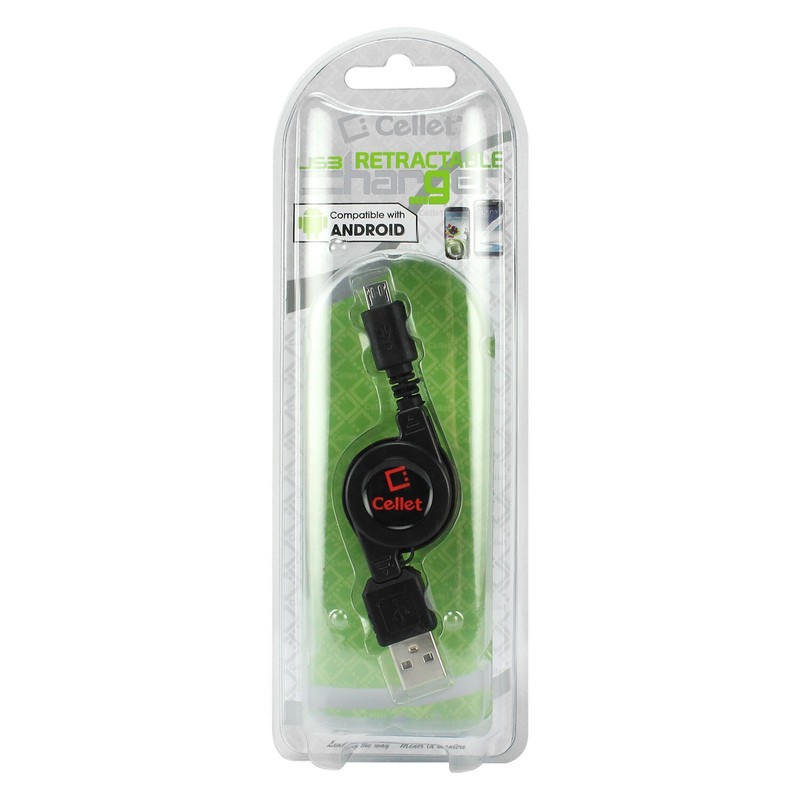 Micro USB Cable, Cellet Micro USB Retractable Charger and Data Cable (USB) gallery