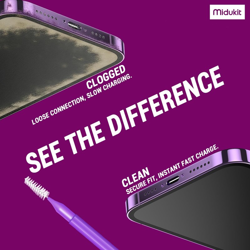 Cleaning Kit for Cell Phone and Headphone Charging Port, USB C, Purple gallery