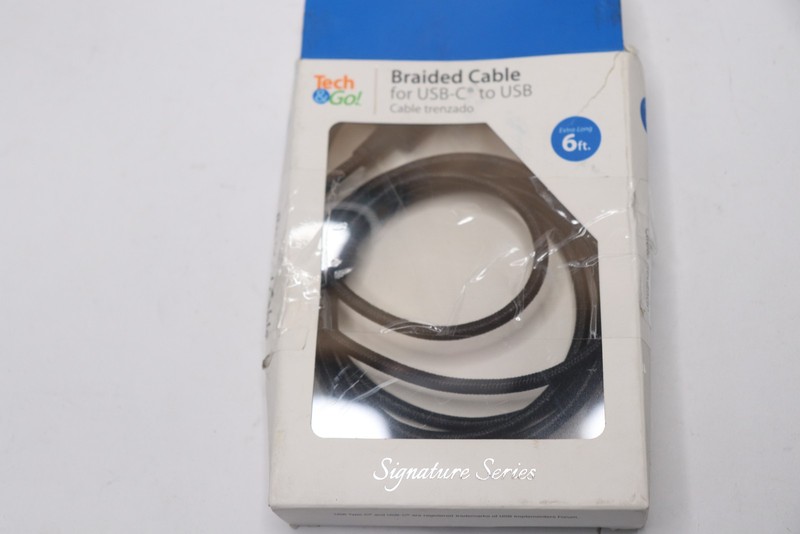 Tech & Go USB-C to USB Braided Cable Black 4 Ft. 215 1240 TG4