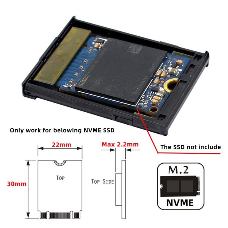 Chenyang Type-B to NVME 2230 Memory Card Kit Case M-key Adapter CFE CFB PCIe gallery